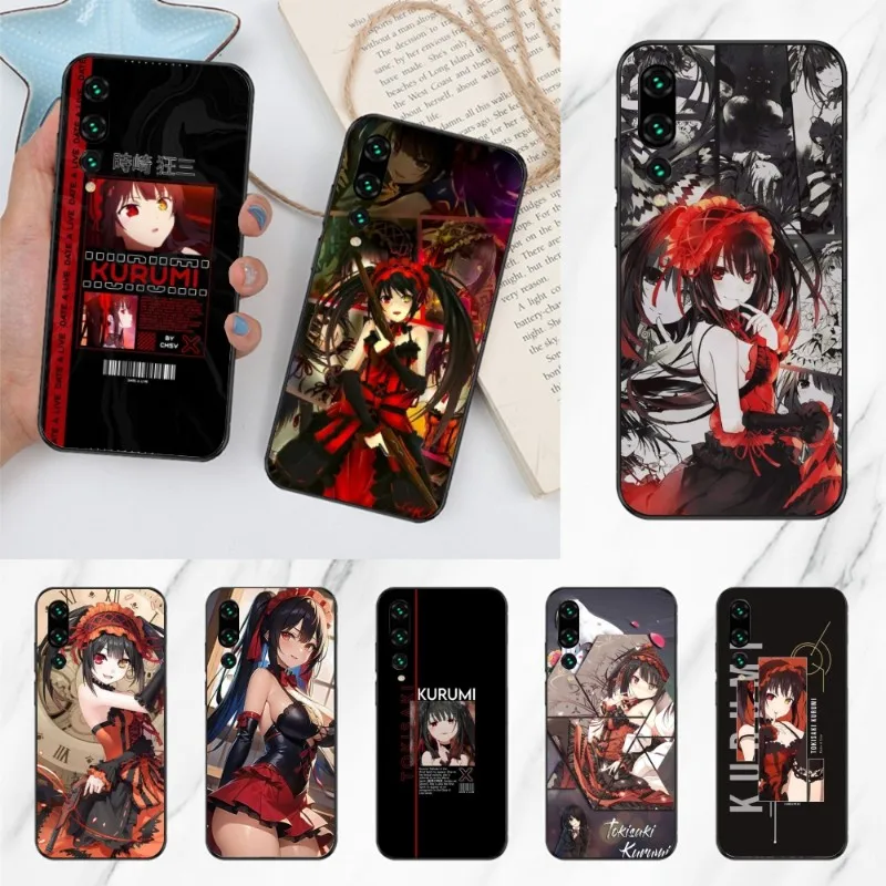 DAL KURUMI TOKISAKI Phone Case for Huawei P50 P40 P30 Pro Lite P Smart 2021 2019 Magic 3 Black Soft Phone Cover Funda