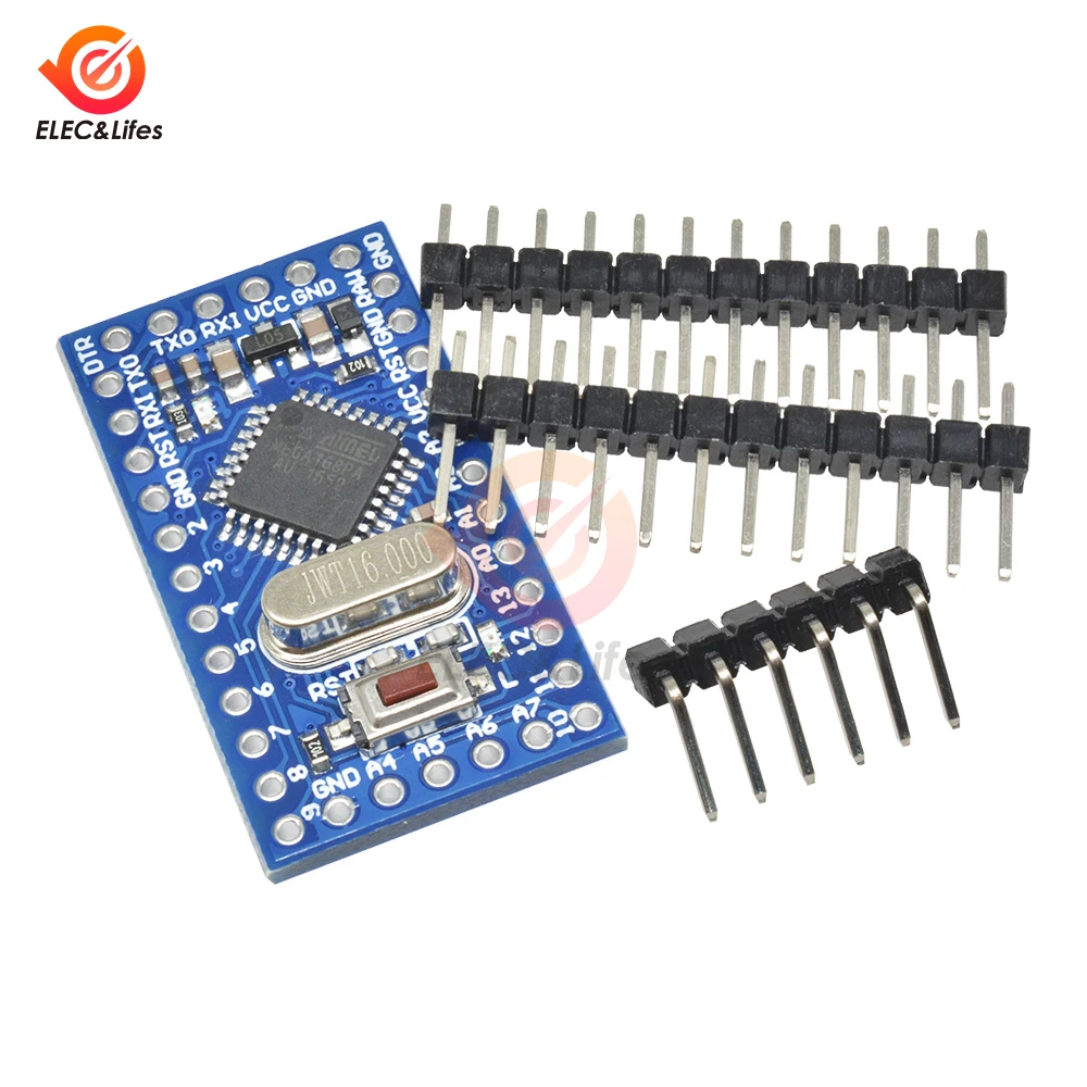 5V Pro Mini Module Atmega168 Microcontrol Development Board Plug-in Crystal Oscillator For Arduino Replace Atmega328 Bootloader