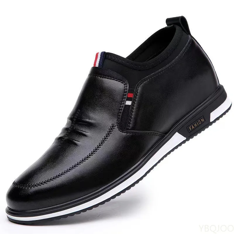 Zapatos informales de cuero genuino para hombre, mocasines de lujo para hombre, zapatos de conducción negros sin cordones transpirables, zapatos