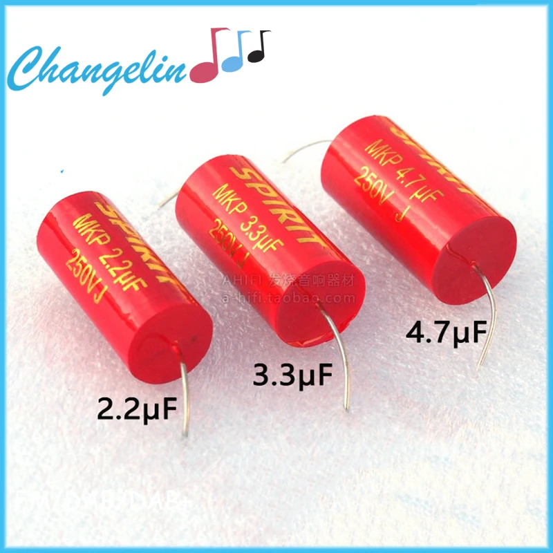 1-5 Pcs  Audiophiler Axial MKP1UF-22UF 250V 400V HIFI DIY Tweeter Treble Capacitor for Speaker Car Horns Divider