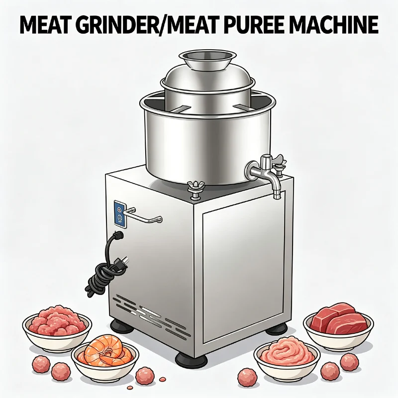 Commercial Meat Slurry Machine Stainless Steel High Speed Blender Grinder For Ham Sausage Beef Fish Balls Meatball Forming Machi