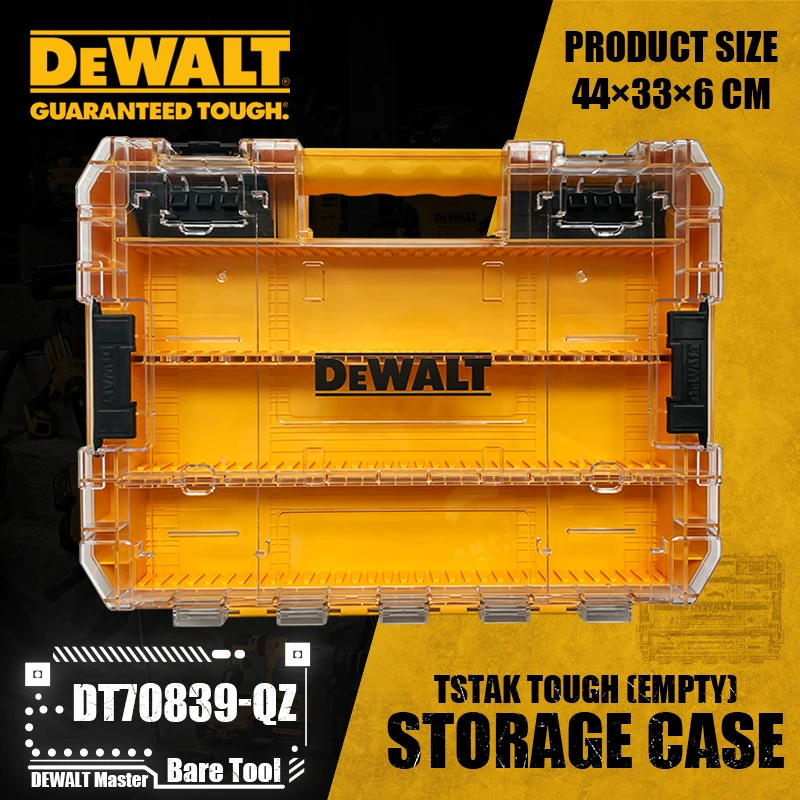 DEWALT N542474 DT70839 Large Tough Case Empty Screwdriver Bit Parts Storage Box Power Tool Accessories