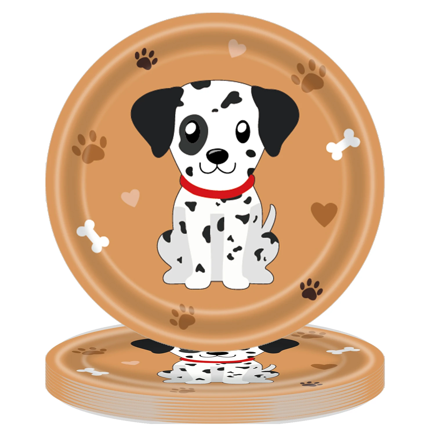 10 Stück Hunde-Geburtstagsparty-Teller, Corgi, Schnauzer, Dalmatiner, Einweggeschirr für Pfoten-Themen, Haustier-Feier, Tischgeschirr-Zubehör – Detail 2