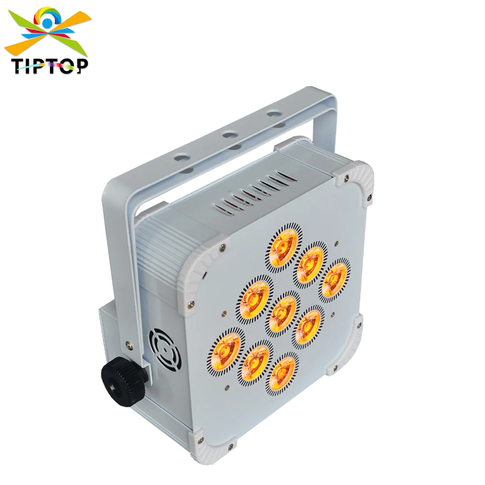 

TIPTOP 9x18 Вт 6 в 1 RGBWA ультрафиолетовая батарея беспроводная Светодиодная лампа Par DMX батарея плоская светодиодная лампа Par DMX 6/10 каналов 2,4G сигнальный приемник