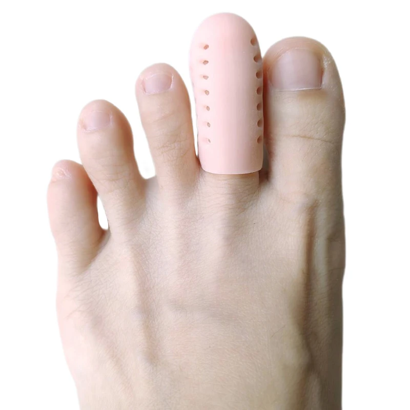 2pieces=1pair Gel Finger Feet Protector Bunion Corrector Pedicure Silicone Toe Separator Spacer Corn Callus Remover Pain Relief