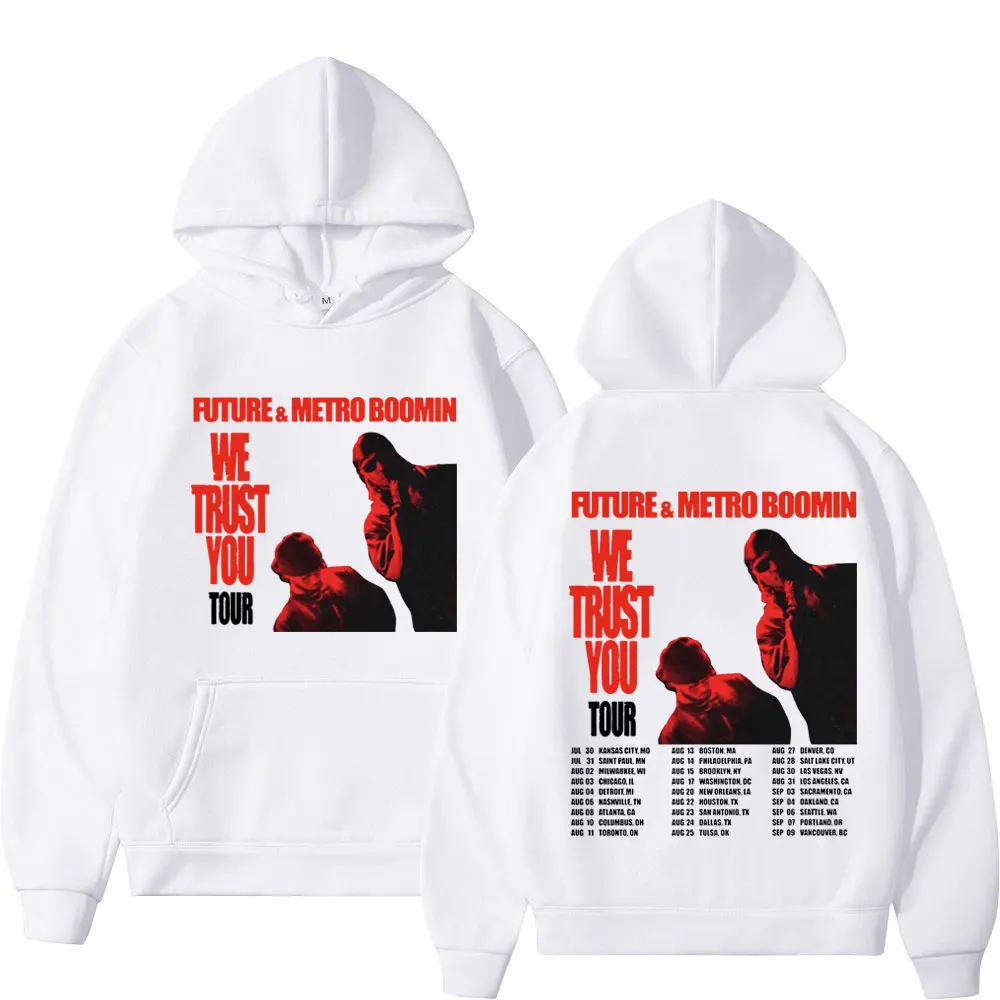 Rapper Metro Boomin and Future We Don't Trust You 2024 Tour Print Hoodie Men Women Fashion Vintage Sweatshirt Hip Hop Streetwear