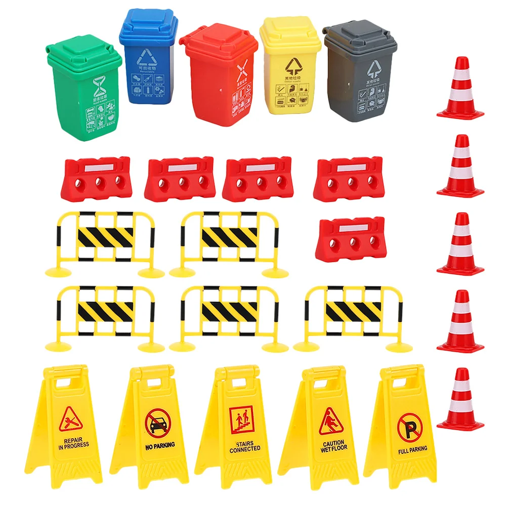 Transportation Toy Model Boy Children Traffic Prop Toys Sign Street Kids for The
