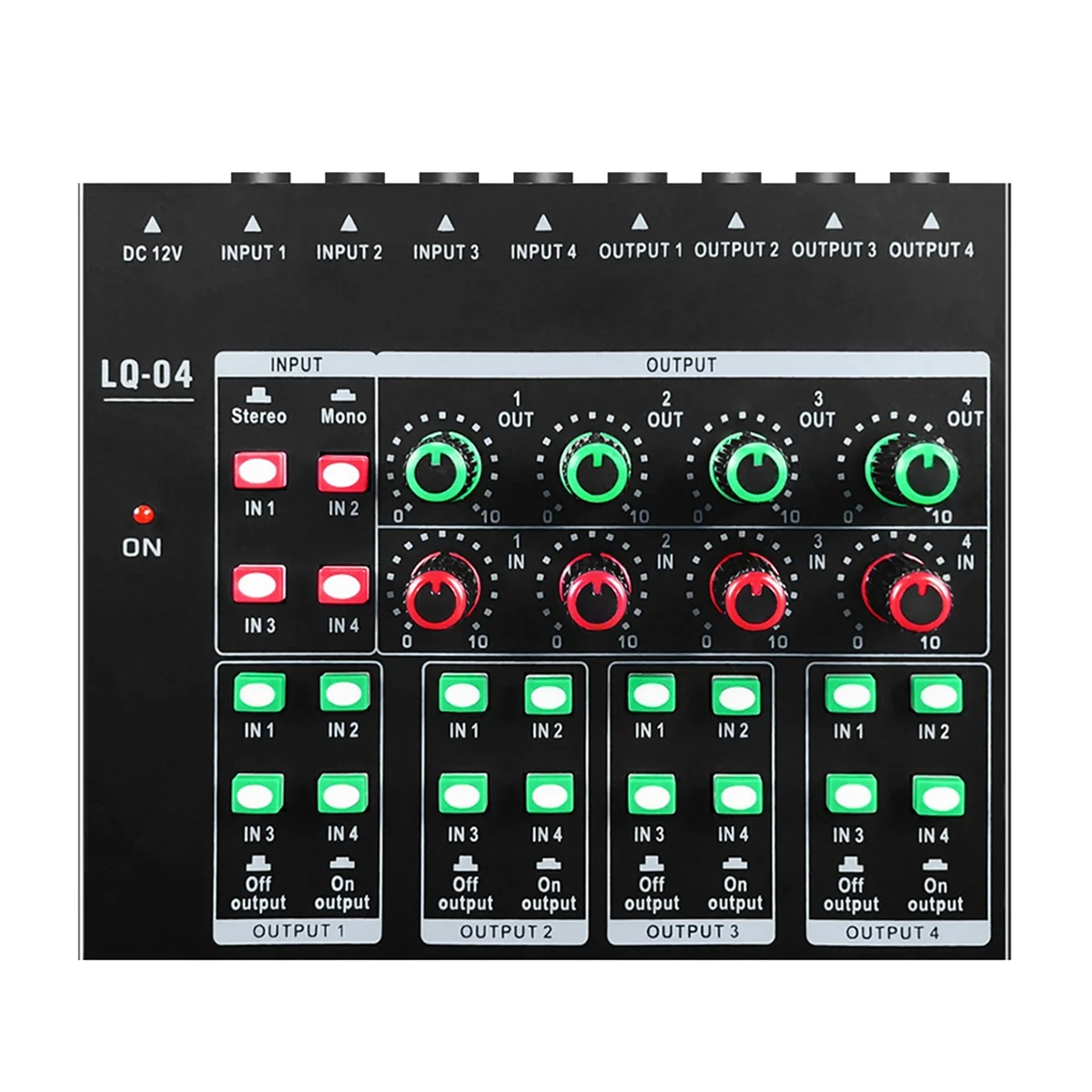 GAX-LQ04 High Quality Sound Card Mixer Recording Interface with Dj Studio Mixer Audio US Plug