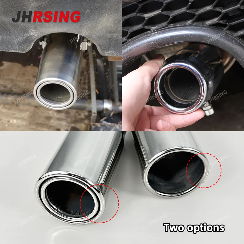 Sell Like Hot Car Steel Stainless Vehicle Chrome Exhaust Pipe Tip Muffler Trim Tail Tube For Car Motorcycle Accessorie