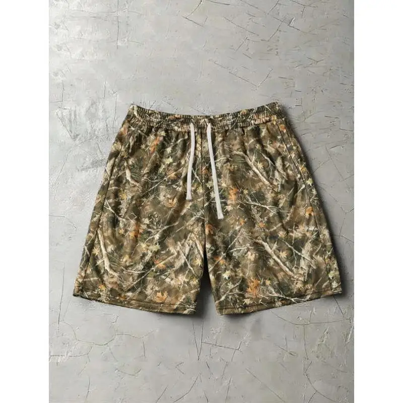 

Men's Camouflage Print orts Casual Straight Leg Pants PVC Material ex Winter Collection Faionable Sle