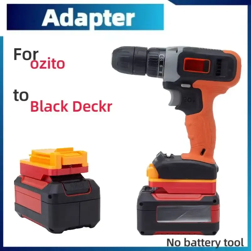 

Battery Adapter Converter for Einhell Ozito 18v Lithium Adapter compatible To Black +Deckr 20v Tools Converter(No tool Battery)