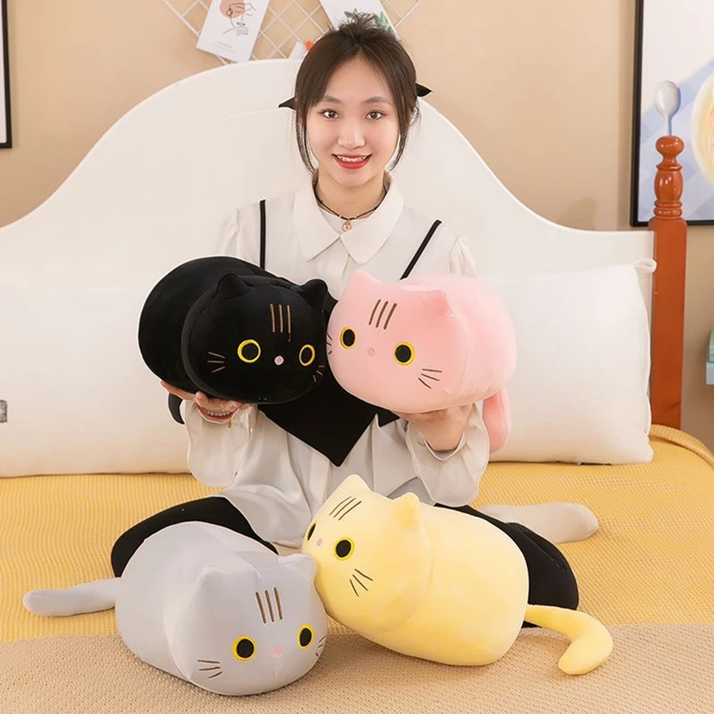 

25cm Cute Soft Plush Cat Pillow Cozy Cushion Nap Kawaii Plush Cat Doll Children Girl Boy Birthday Holiday Gift Multi Purpose