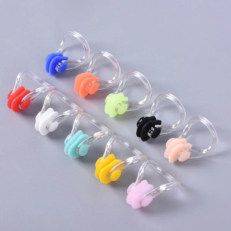10pcs/lot High Quality Reusable Soft Silicone Swimming Nose Clip Comfortable Diving Surfing Swim Nose Clips For Adults Children