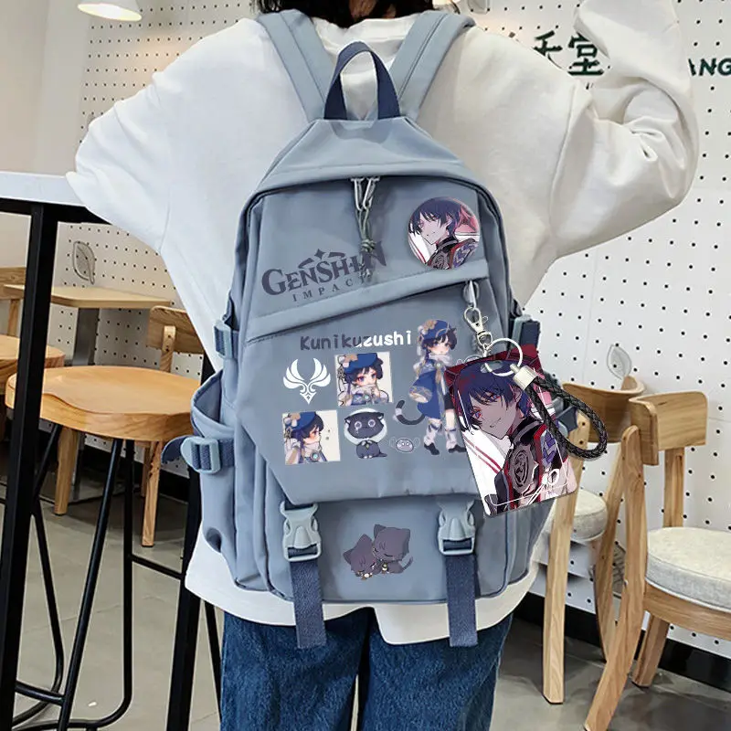

Genshin Impact Merchandise Wanderer Lightweight Double Shoulder Bag Large Capacity Student Anime Casual Backpack ANI