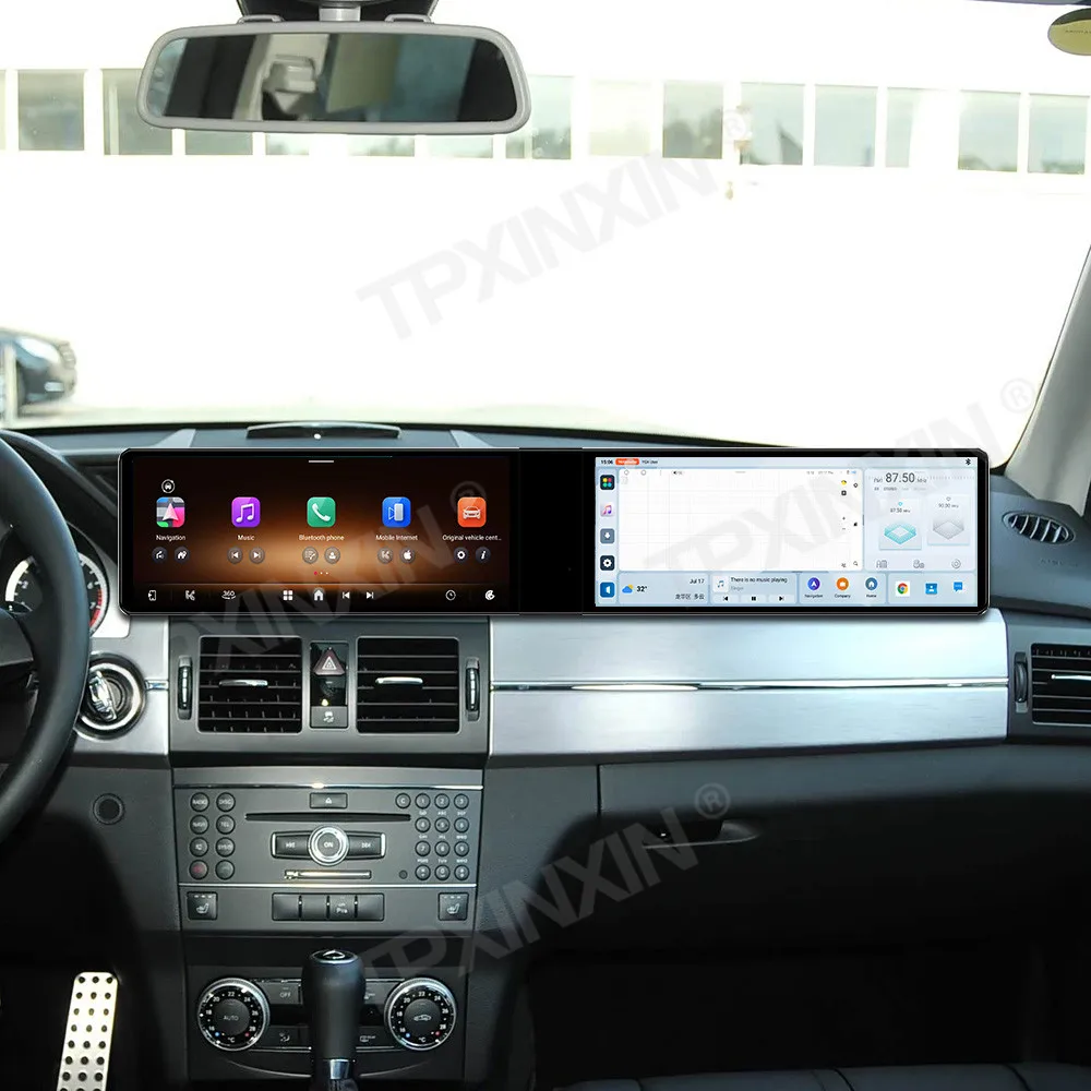 

12.3" Car Radio For Mercedes-Benz GLK 2009-2012 Dual Screen Multimedia Video Player Auto GPS Navigation Carplay Car Accessories