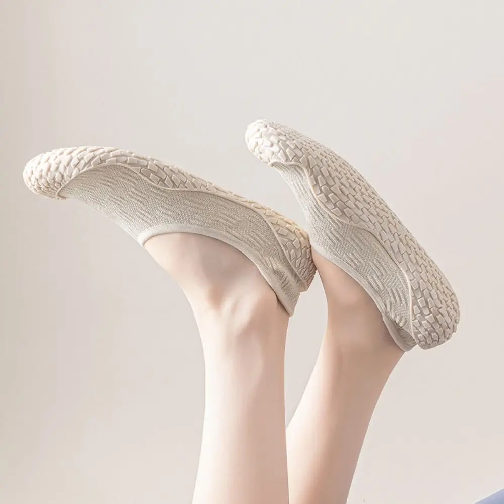 

Дышащая противоскользящая обувь для фитнеса, мягкая бесшумная подошва, обувь для йоги на плоской подошве, амортизирующая домашняя обувь, женская обувь на плоской подошве для йоги