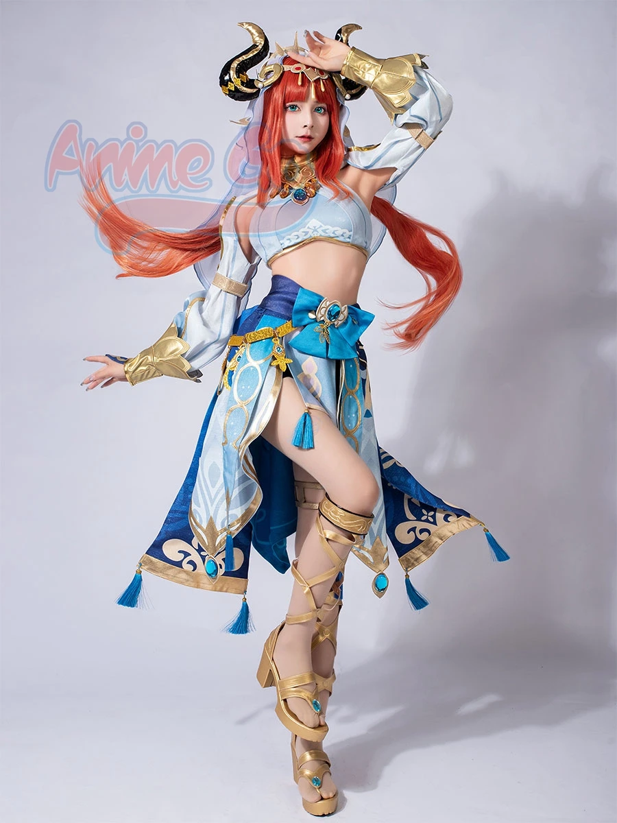 In magazzino Genshin Impact Nilou Costume Cosplay Nilou donna ragazze gioco uniforme versione Jacquard Halloween C07011-AAA