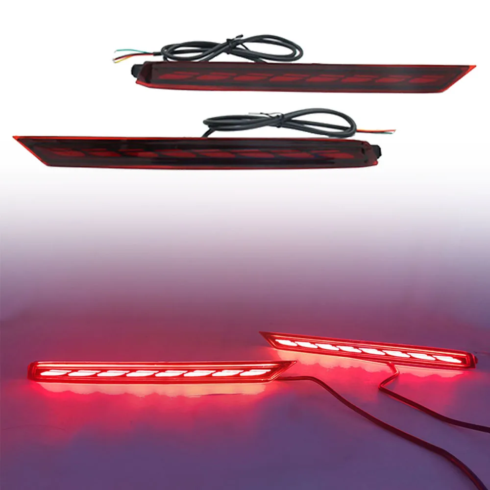 

2pcs For Toyota Land Cruiser LC300 2022 Car LED Rear Bumper Reflector Lights Signal Reverse Lights Backup Brake Indicators