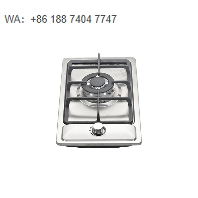 

Stainless Steel Single-Cooker Gas Cooking Range Electronic Ignition Cast Iron Support Energy Efficiency Class A+ Leak Protection
