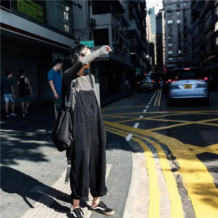 2023 lente en herfst nieuwe dames cowboybandbroek woon-werkverkeer losse werkkleding jumpsuit