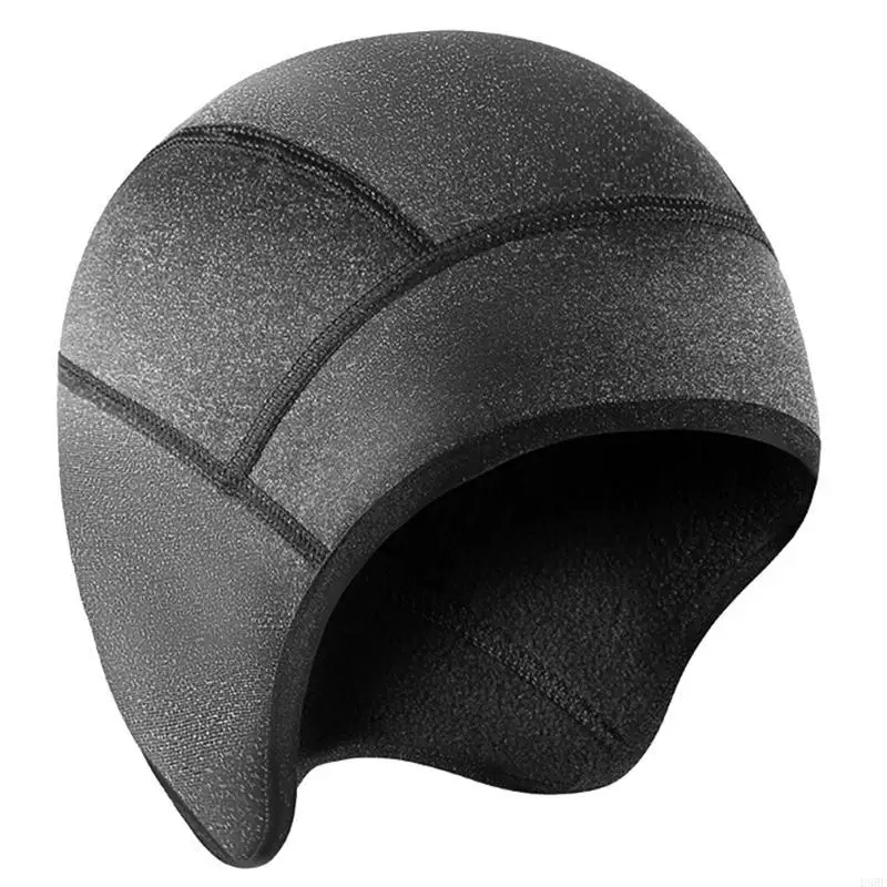 

D5BE Fleece Lined Cycling Hat Bike Helmets Liner for Cold Weather Outdoor Activities