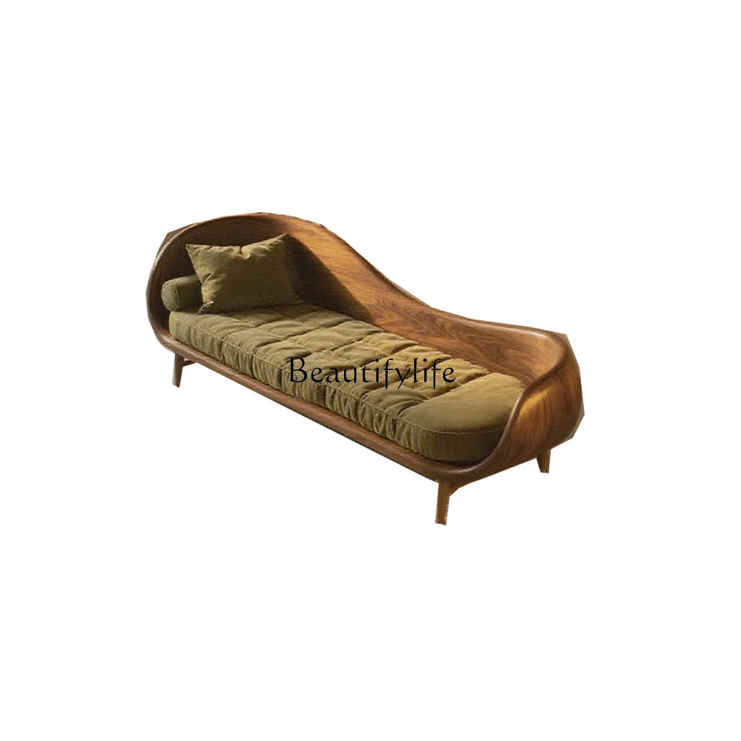 

New North American black walnut princess chair minimalist leather sofa chair