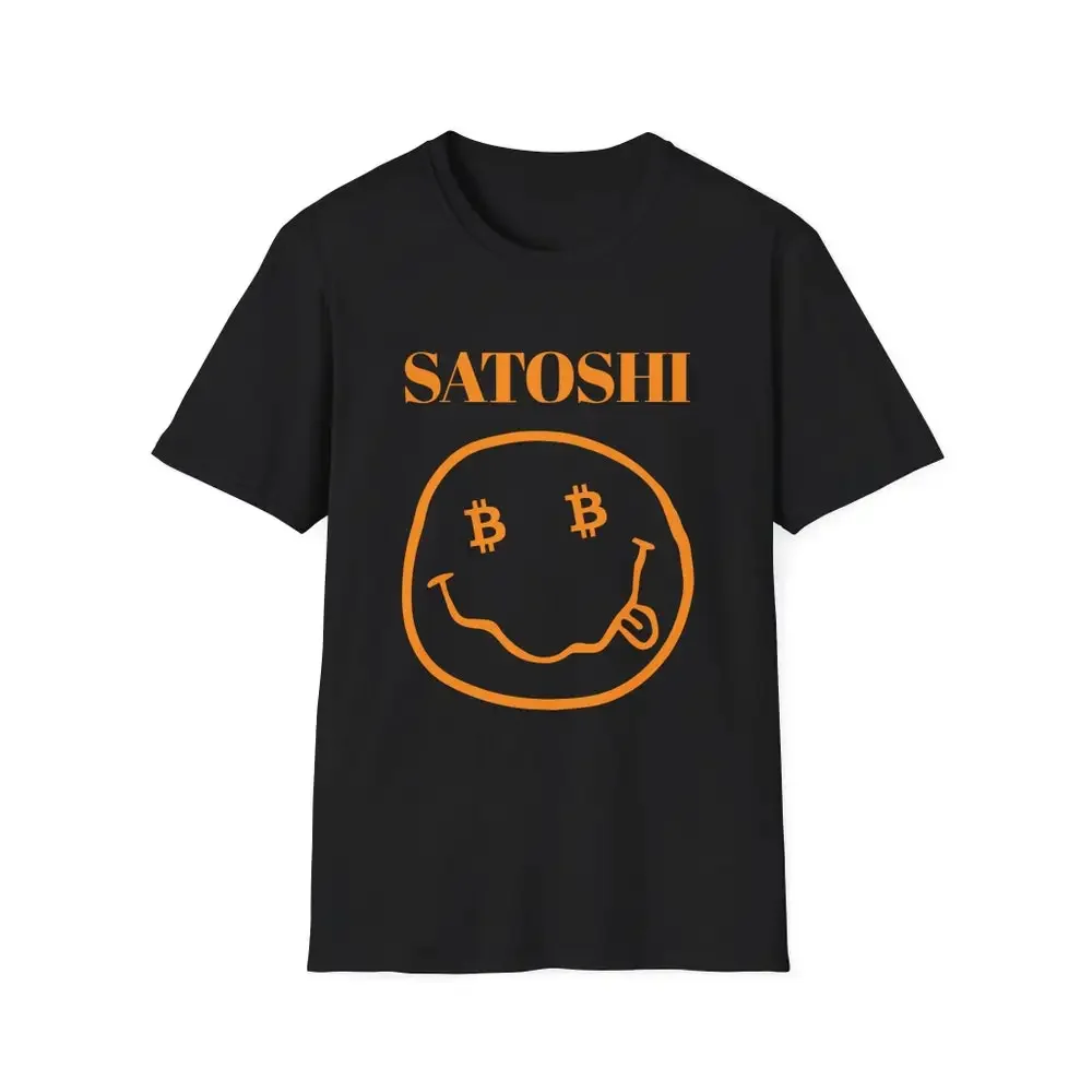 Satoshi Grunge Bitcoin T Shirt Btc Cryptocurrency Crypto Nakamoto Blockchain Hodl