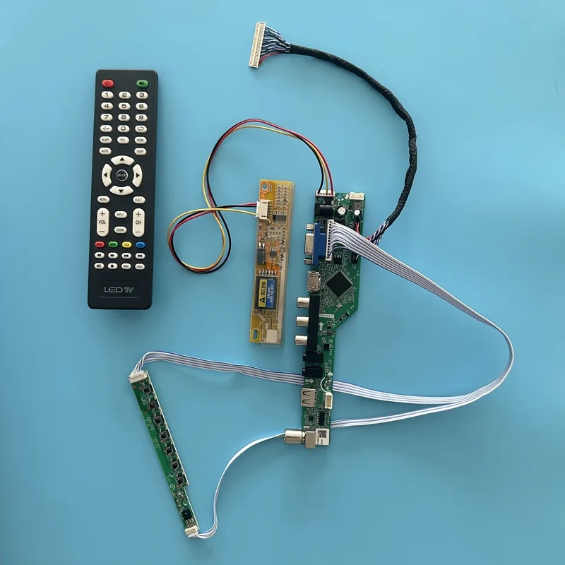 

LCD Driver Controller Board Fit LTN141XA-L01 LTN141XB-L02 Screen Kit DIY 1024*768 1CCFL LVDS 30 Pin Analog TV AV+USB+IR+VGA+HDMI