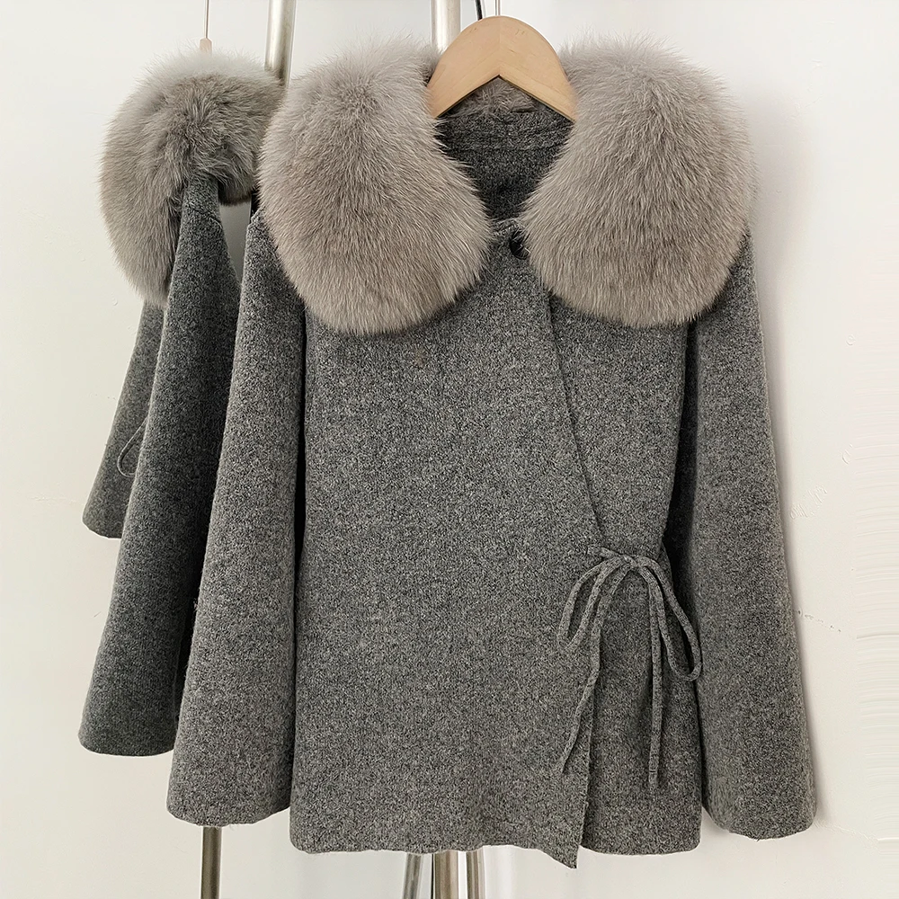 

Women's Tops New Knit Long Sleeve Knitwear Cardigan for Women Coat with Natural Fur Outerwear Real Fur Coat Woman Office Lady
