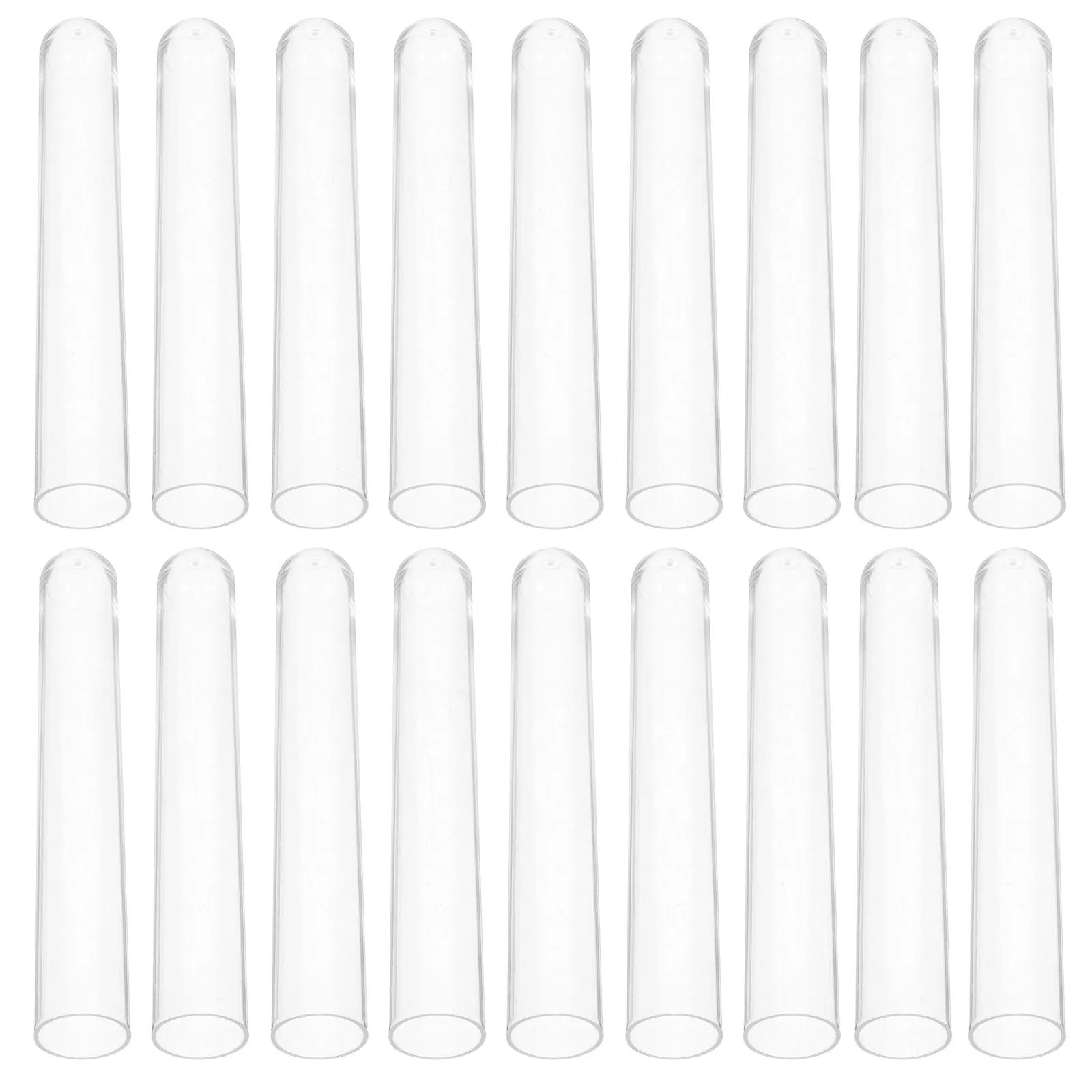 100Pcs Safe Reusable Clear Plastic Test Tubes with Tight Seal Caps Perfect for Science Classrooms Candy Stores Halloween