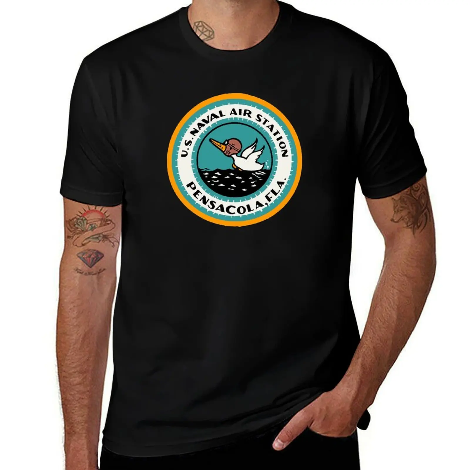 US Naval Air Station Pensacola Florida T-Shirt Classic Print Short Sleeve Shirt T-Shirt