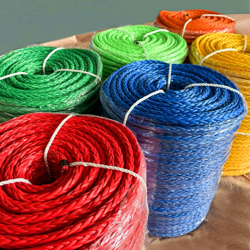 UHMWPE High Performance Rope 12 Strands Braid Mooring Line/ Heavy Lifting