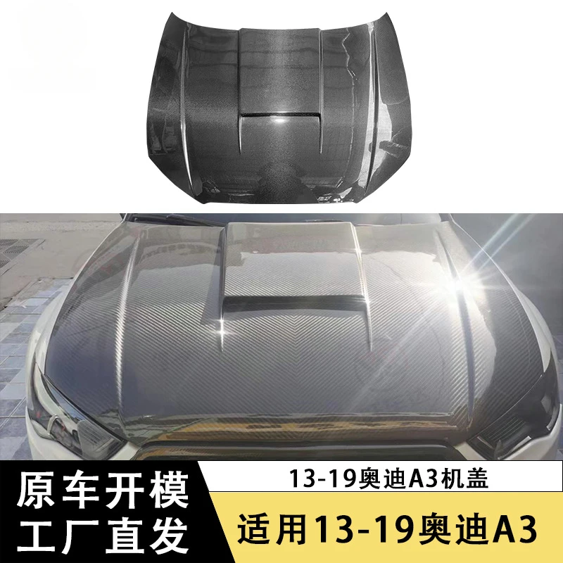 

SAAR Suitable for 13-19 Audi A3 S3 Carbon Fiber Hood Modification Engine Hood Car Front Hood Surround Front Hood