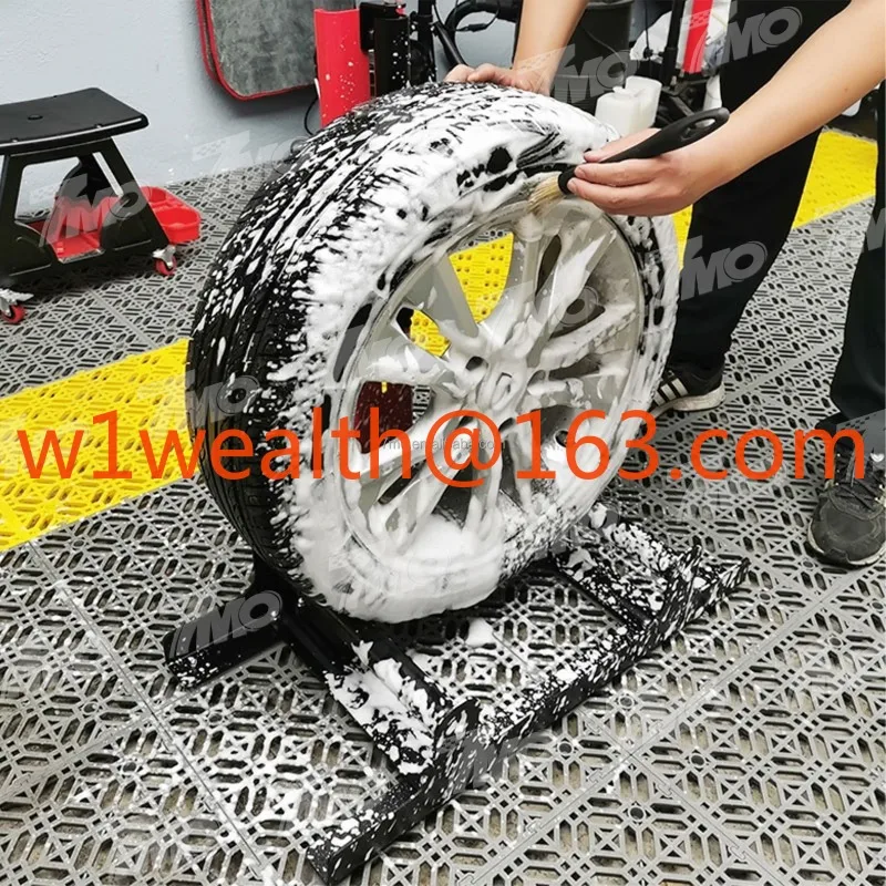 7mo carro automóvel cubo de pneu limpeza cristal chapeamento manutenção colocando quadro rotativo rolamento poupança trabalho ferramentas detalhando carro