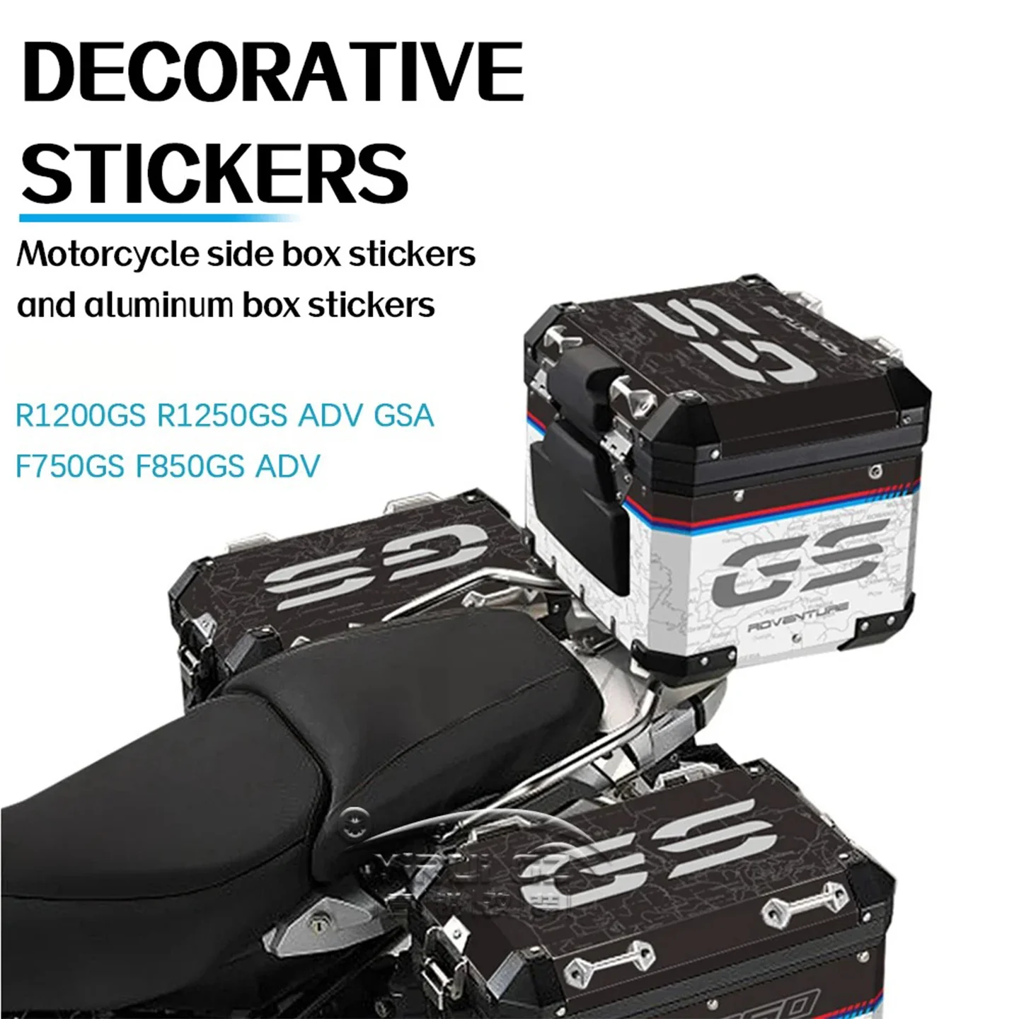 

Uitable For BMW R1250GS F850GS R1200GS Motorcycle Aluminum Box New Protective Pad Decoration Decorative stickers Sticker Decal