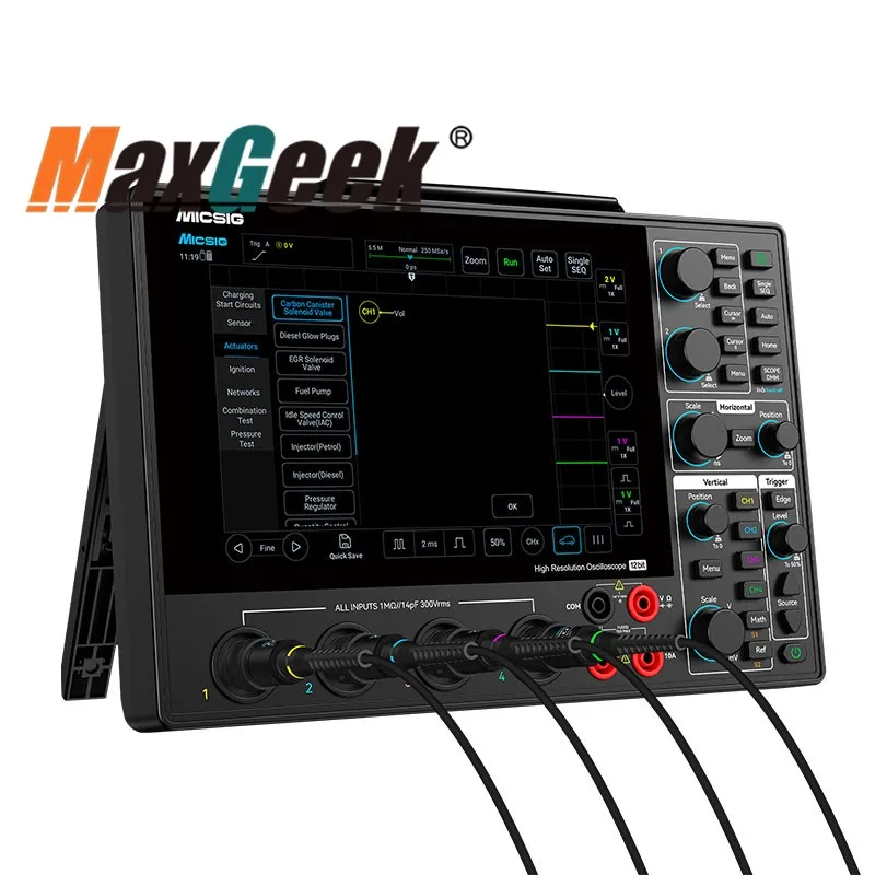Maxgeek Micsig AHO14-200 Professional 200MHz 12-Bit High Resolution Automotive Oscilloscope for Automotive Diagnostic Test