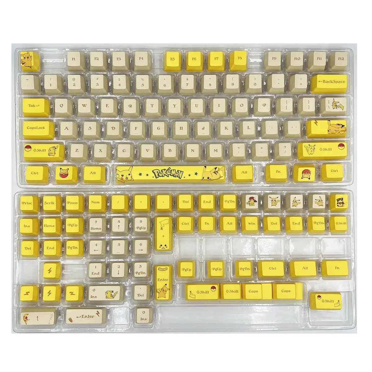 

Pikachu PBT Keycap OEM высокопрофильный персонализированный геймерский английский 134, колпачок для игровой механической клавиатуры для Cherry MX Switch