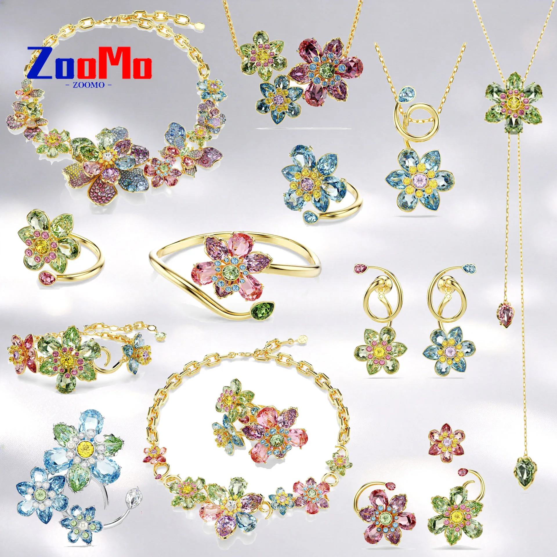 2026 New Butterfly Earrings Light Luxury Flower Necklace For Women Bracelet Niche Design Fine Jewelry Set Romantic Gift