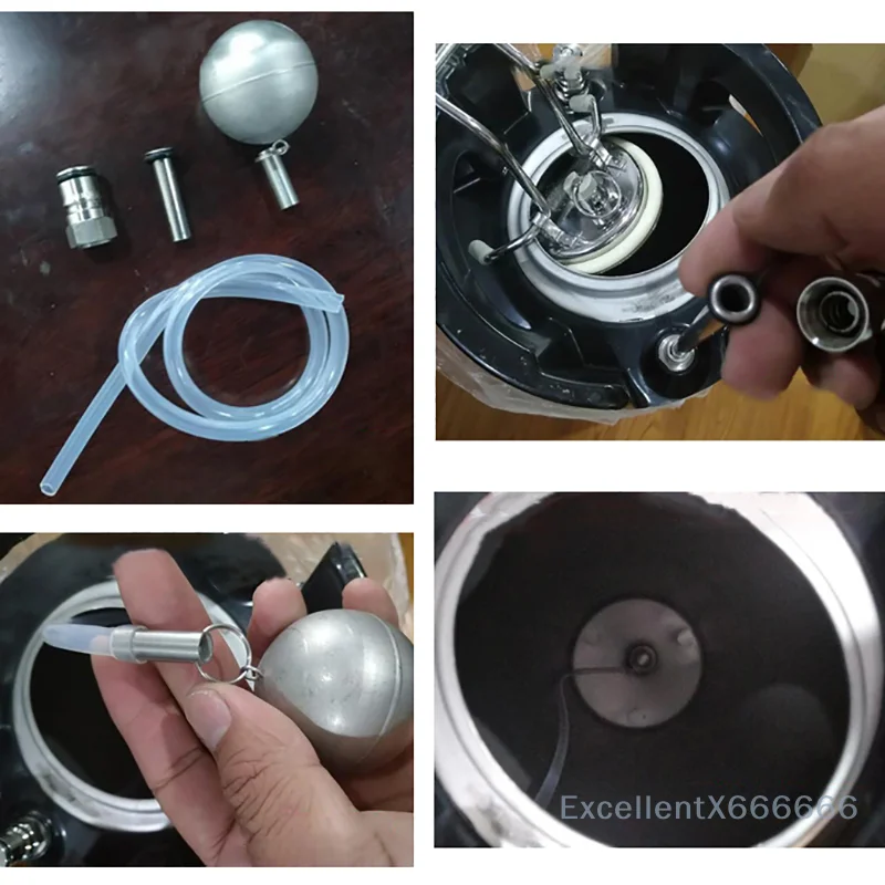 

1Set Floating Beer Keg Liquid Dip Tube With Filter Ball Stainless Home Brew Beer Keg Liquid Floating Dip Tube Filter Fit Ball