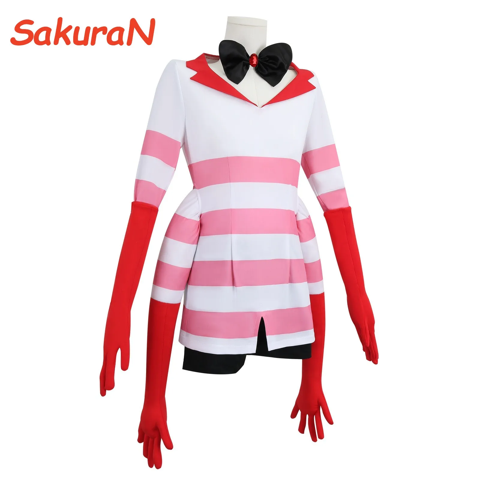 Angel Cosplay Costume Anime Cosplay DokiDoki-R Men Pink Costume Spider Demon AD Angel Cosplay Hat Gloves