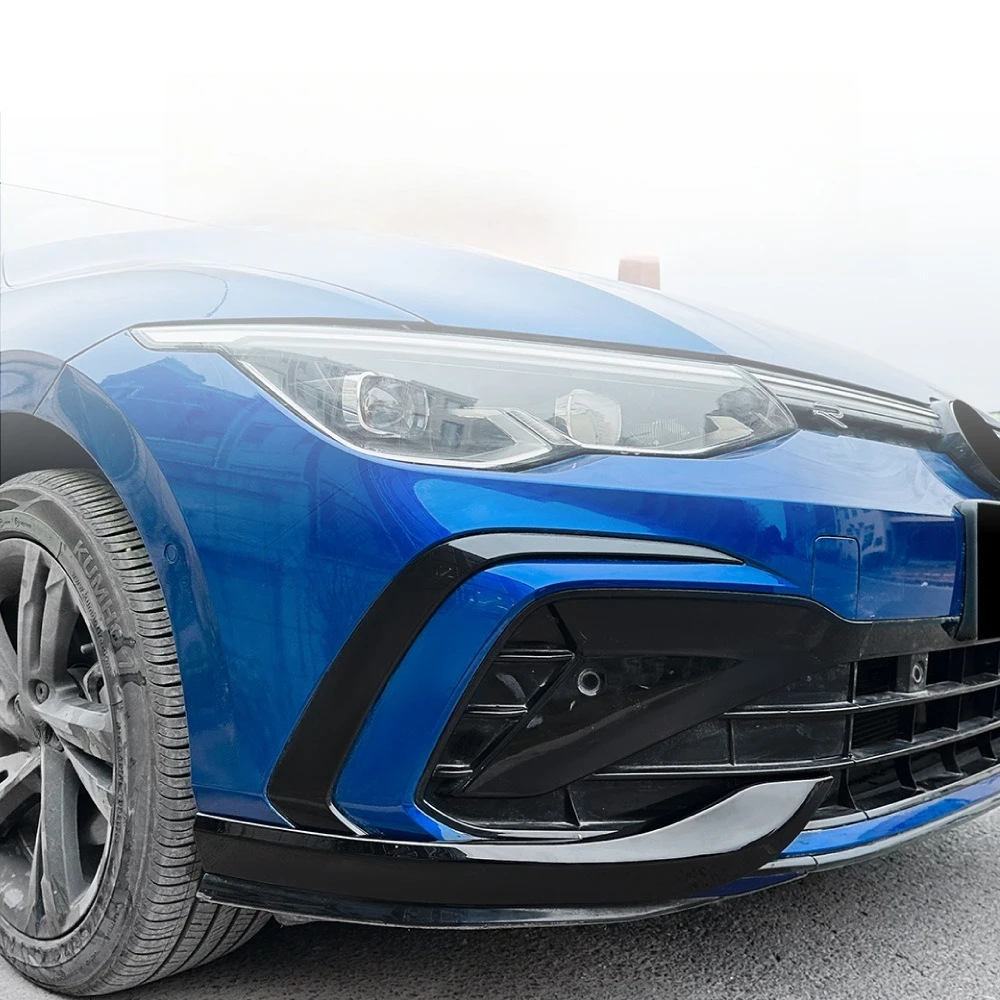 For VW Golf 8 MK8 GTI/R-Line 2020-2024 - CS Style Front Bumper Canards, ABS Plastic Air Dives, Tuning Aero Kit (Left+Right Set) view 2