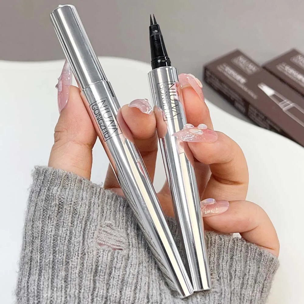 2Point Wild Eyebrow Pen Lasting Easy To Grip Eyebrow Tattoo Waterproof Ultra-fine Liquid Lying Silkworm Brow Pen Korean Makeup