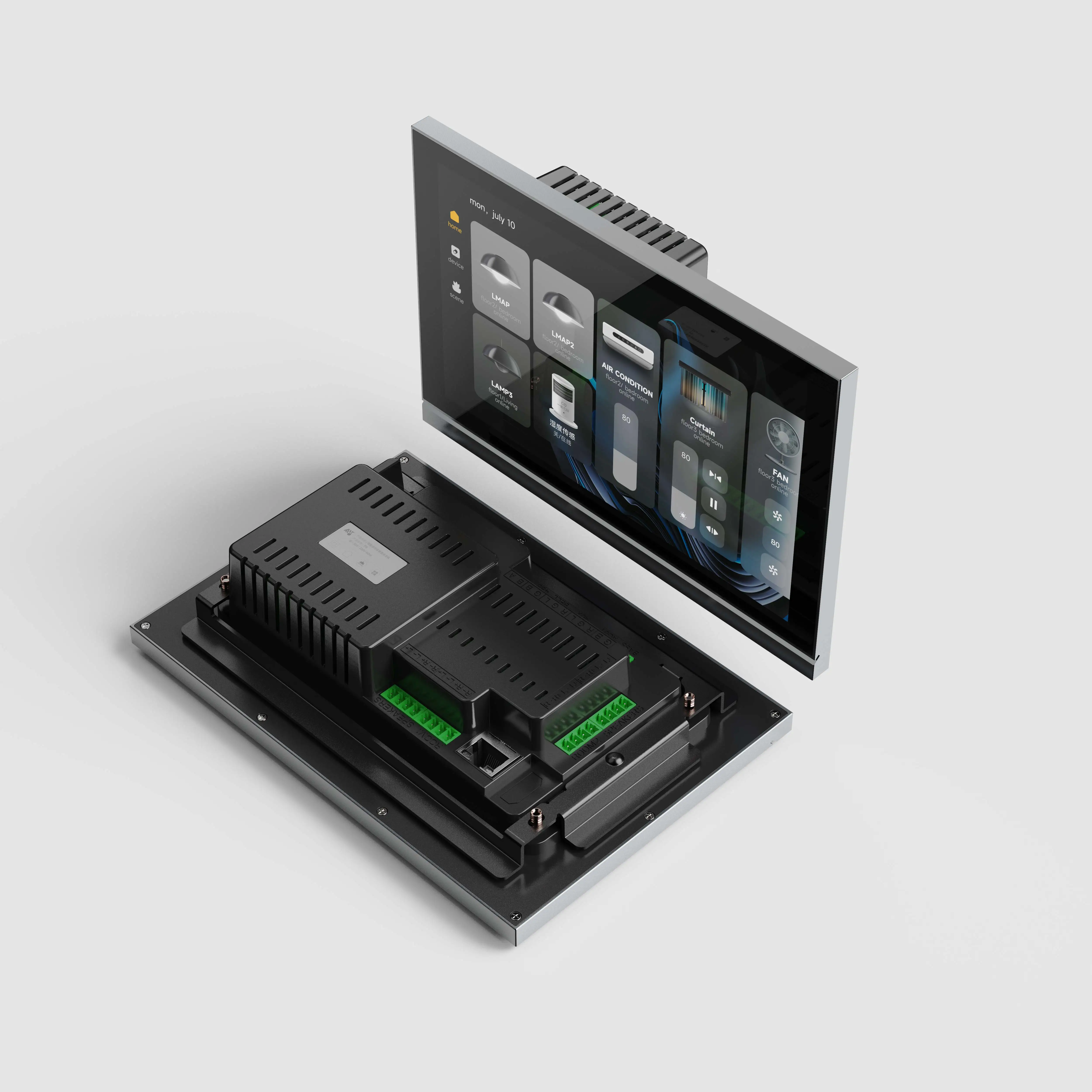 

Tuya Smart Home Zigbee Gateway Wifi Zigbee Smart Control Panel 8 Inch Multi-function Music Wall Touch Screen Tuya Center