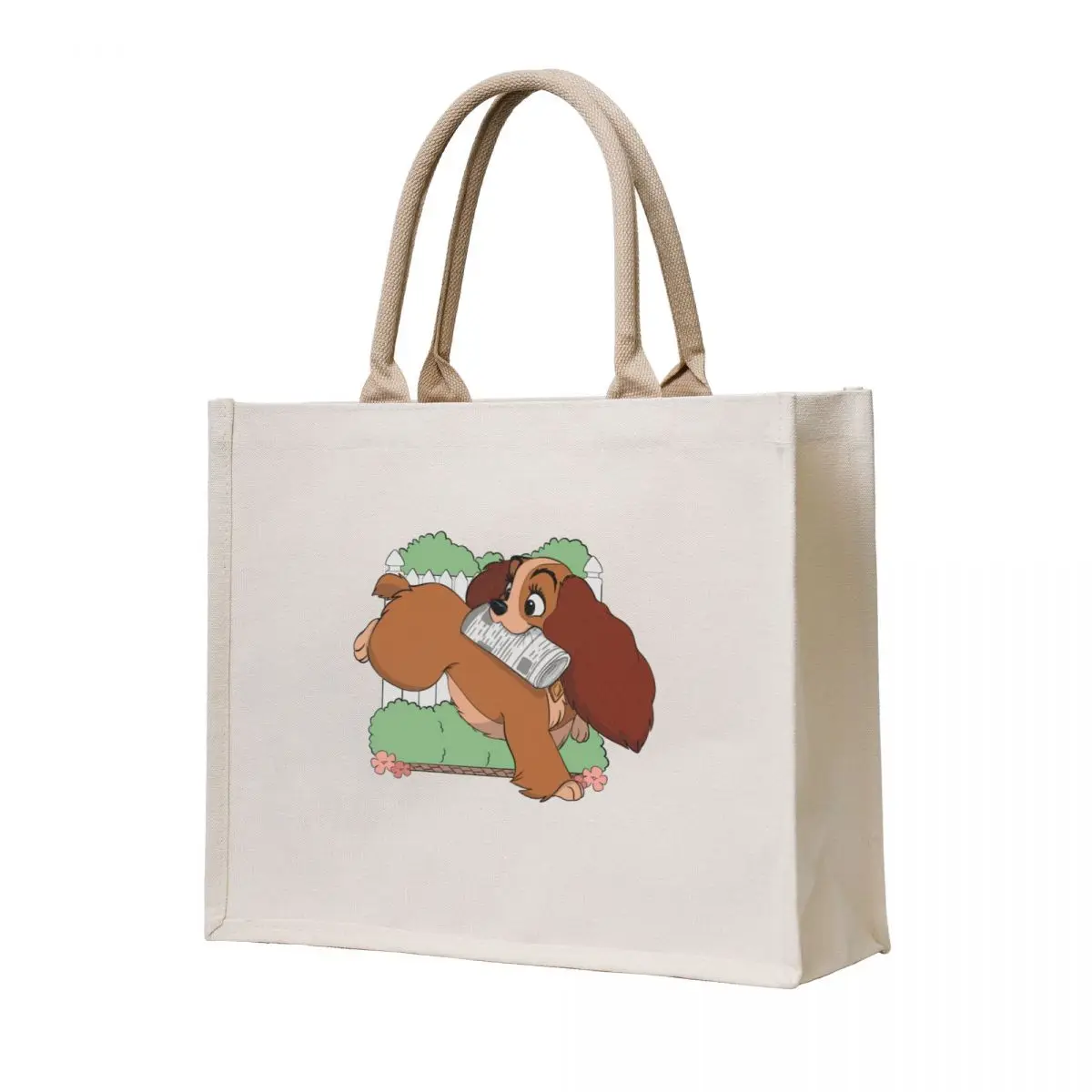

Lady brings the paper Tote Bag supermarket folding bag Woman shopper bag Canvas