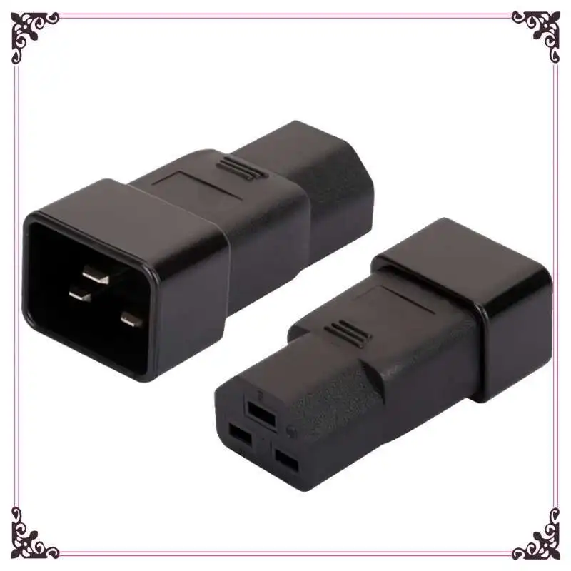 

PDU UPS Connector IEC320 Male C19 To Female C20 Converter AC Power Adapter Plug 20A 250V