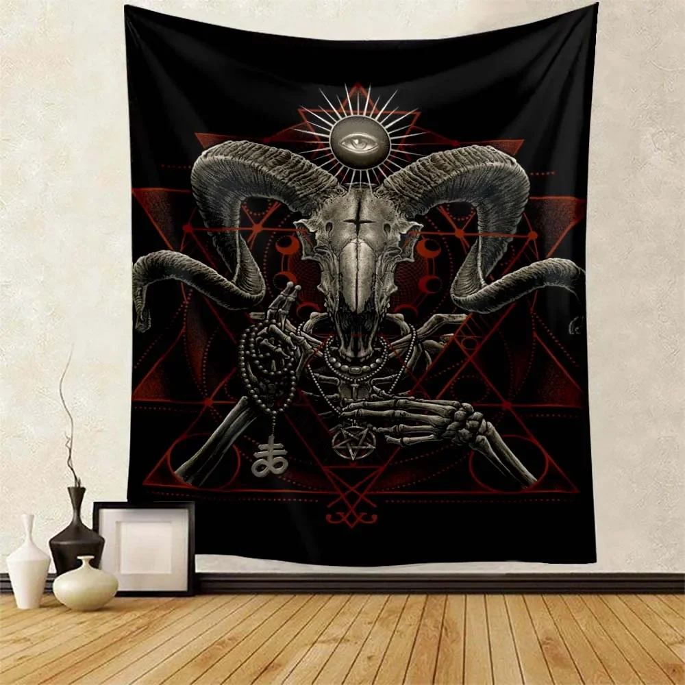 Satan Demon Evil Tapestry Bar Club Man Cave Home Bedroom Wall Decor  Fashion Friend Birthday Gift