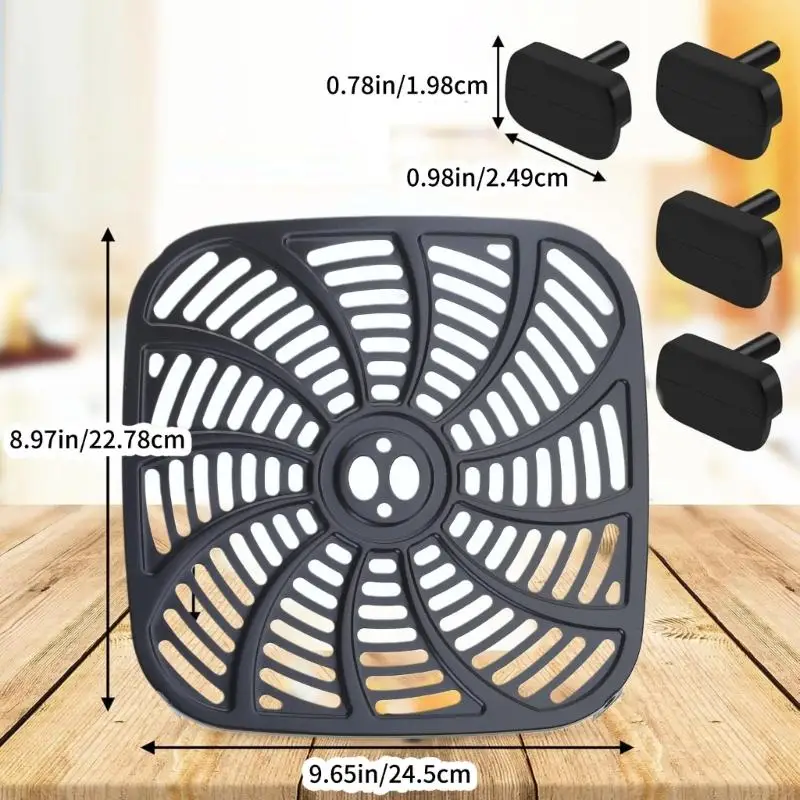 A2UEエアフライヤーパッドエアフライヤープレートスクエアエアフライヤートレイグリルプレートGAF798エアフライヤー用多機能調理ツール