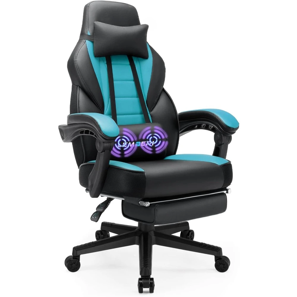 

Office Chair for Adults Ergonomic Gaming Chairs with Footrest Computer Gamer Chair with Headrest and Lumbar Support