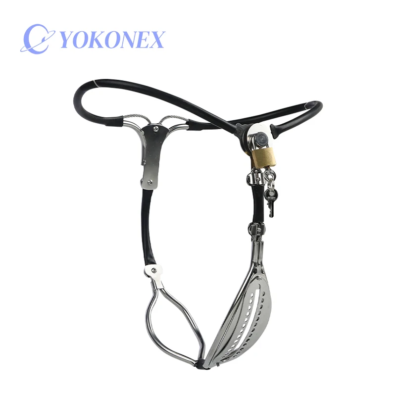 YoKoNex เข็มขัดพรหมจรรย์หญิงที่มองไม่เห็น, ของเล่นทางเพศ, เครื่องราง, ปลั๊กทวารหนักโลหะ, ล็อคพรหมจรรย์, BDSM, ผลิตภัณฑ์สําหรับผู้ใหญ่, ปรับได้