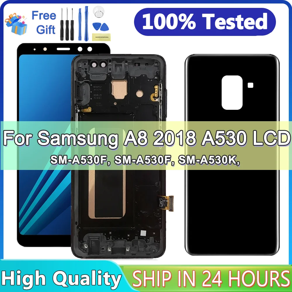 For Samsung A8 2018 A530 A530F A530FD LCD display and Touch Screen Digitizer Assembly A8 2018 LCD SM-A530DS Screen